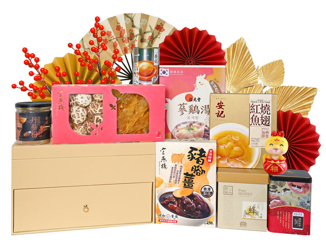 Wine n Food Hamper - CNY Healthy Chinese Style Gift Hamper CTH3 - CDS1120A3 Photo